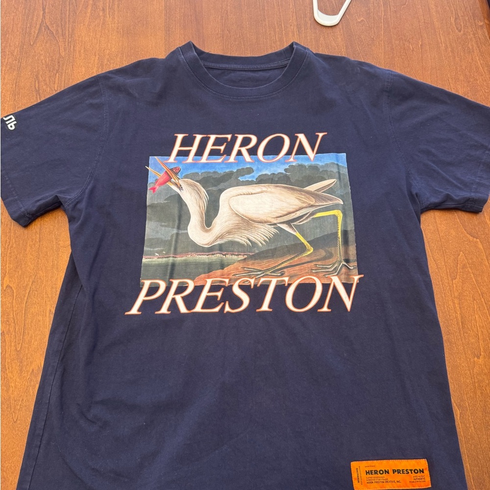 Heron Preston Dark Blue Graphic Tee
